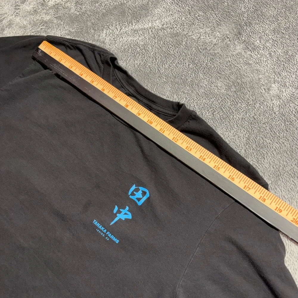 District T-Shirt Mens XL Black Good Tanaka Farms Kindness Kanji Graphic Tee‎